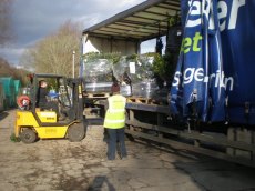 Despatch: Loading a lorry for delivery to your drive.